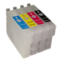 Перезаправляемые картриджи T0731, T0732, T0733, T0734 для Epson Stylus Photo C79 / CX3900 / CX4900 / CX5900 / CX6900 / CX7300 / CX8300 / CX9300 / T40W / TX200 / TX209 / TX210 / TX219 / TX300 / TX400 / TX409 / TX410 / TX419 / TX550 / TX600 комплект 4 шт IST