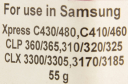 Тонер для SAMSUNG C430/480, CLP360/325 (фл,55,кр,Chemical) Silver ATM