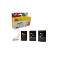 Набор Hi-Black (F6V25AE) №652 (1 адапт. картридж+ 3 сменных чернильницы) для HP DJ1115/3636, BK