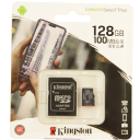 Флеш карта microSDXC 128Gb Class10 Kingston SDCS2/128GB Canvas Select Plus + adapter